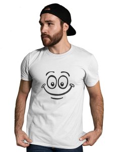 Big Eye Emoji T-shirt (White) - Clothes for Emoji Lovers - Suitable for Fun Events - Foremost Gifting Material for Your Friends and Close Ones