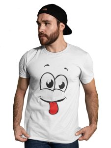 Baby Tongue Emoji T-shirt (White) - Clothes for Emoji Lovers -Foremost Gifting Material for Your Friends and Close Ones