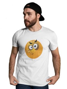 Angry Emoji T-shirt (White) - Clothes for Emoji Lovers -Foremost Gifting Material for Your Friends and Close Ones