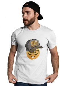 Rabbit Teeth with a Cap Emoji T-shirt (White) - Clothes for Emoji Lovers -Foremost Gifting Material for Your Friends and Close Ones
