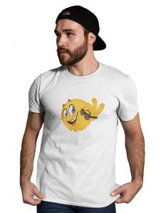 Happy Emoji removing glasses T-shirt (White) - Clothes for Emoji Lovers -Foremost Gifting Material for Your Friends and Close Ones