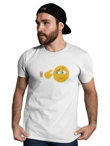 A Cup of Tea for Me Printed T-shirt (White) - Clothes for Emoji Lovers -Foremost Gifting Material for Your Friends and Close Ones