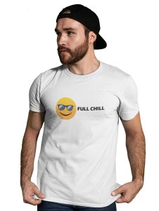 Full Chill Emoji T-shirt (White) - Clothes for Emoji Lovers -Foremost Gifting Material for Your Friends and Close Ones