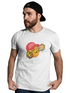 Puffing Weed Emoji Printed T-shirt (Green) - Clothes for Emoji Lovers - Suitable for Fun Events - Foremost Gifting Material for Your Friends and Close Ones