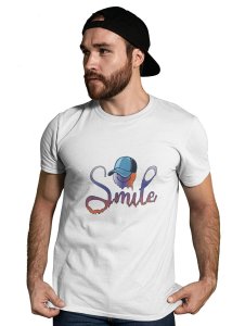 Scary Smile Emoji Printed T-shirt (White) - Clothes for Emoji Lovers -Foremost Gifting Material for Your Friends and Close Ones