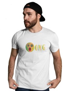 Shocked Emoji Printed T-shirt (White) - Clothes for Emoji Lovers -Foremost Gifting Material for Your Friends and Close Ones