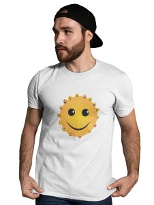Smiley Face with Many Emoticons T-shirt (White) - Clothes for Emoji Lovers -Foremost Gifting Material for Your Friends and Close Ones