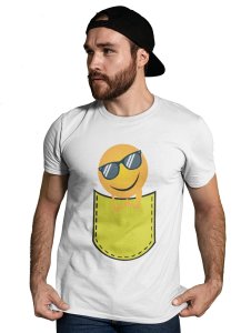 Chilling Emoji T-shirt (White) - Clothes for Emoji Lovers -Foremost Gifting Material for Your Friends and Close Ones
