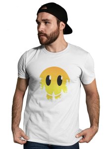 Dissappearing Emoji T-shirt (White) - Clothes for Emoji Lovers -Foremost Gifting Material for Your Friends and Close Ones
