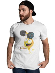 Gym Freck Emoji T-shirt (White) - Clothes for Emoji Lovers -Foremost Gifting Material for Your Friends and Close Ones