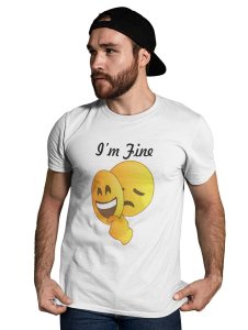 Hidden Feeling Emoji T-shirt (White) - Clothes for Emoji Lovers -Foremost Gifting Material for Your Friends and Close Ones