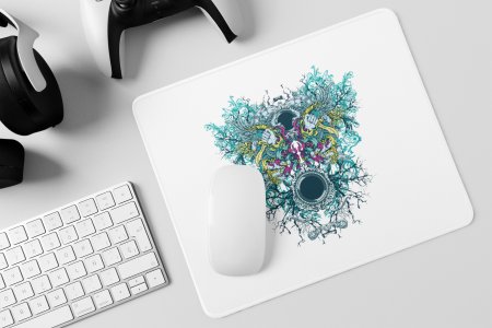 2 Fists Visible Between Designs - Printed Animated Mousepads