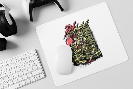 Rock Accident, A Boy Singing, Rope Around Him- Printed Animated Mousepads