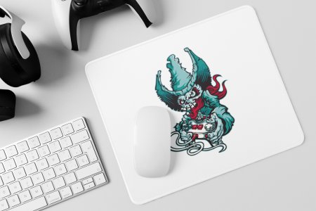 Skull Playing Game, Witch Hat - Printed Animated Mousepads