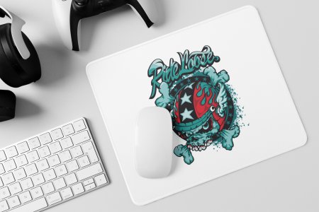 Ride Loose, (BG Blue) - Printed Animated Mousepads
