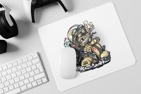 Demon Riding (Dotted BG)- Printed Animated Mousepads