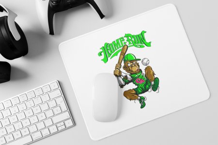 Home Run, Monkey Playing- Printed Animated Mousepads