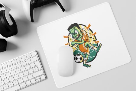 Green Man Playing Football - Printed Animated Mousepads