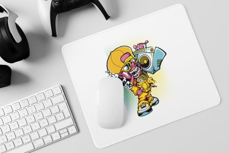 Tape Recorder In Hand - Printed Animated Mousepads