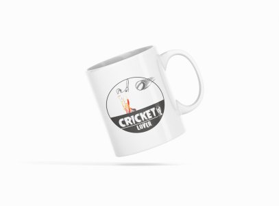 Cricket Lover Text In White - Printed Coffee Mugs For Sports Lovers