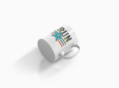 Run Text In Black - Printed Coffee Mugs For Sports Lovers