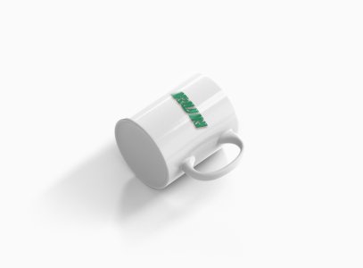 Run Text In Green - Printed Coffee Mugs For Sports Lovers