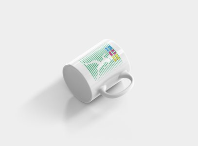 Run Text In Colourfull - Printed Coffee Mugs For Sports Lovers