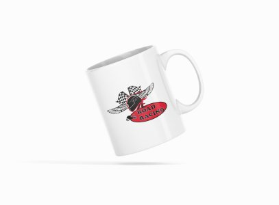 Road Racing (BG Red ) - Printed Coffee Mugs For Sports Lovers