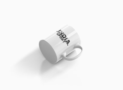 INDIA Sports Text In Black - Printed Coffee Mugs For Sports Lovers