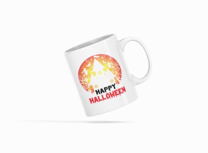 Happy Halloween- Flying Bats-Halloween Themed Printed Coffee Mugs