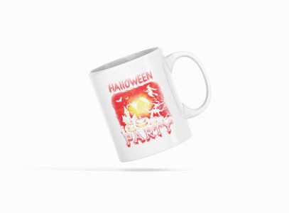 Halloween Party-Tress Evil Pumpkins-Hunted House Inside The Pumpkin -Halloween Themed Printed Coffee Mugs