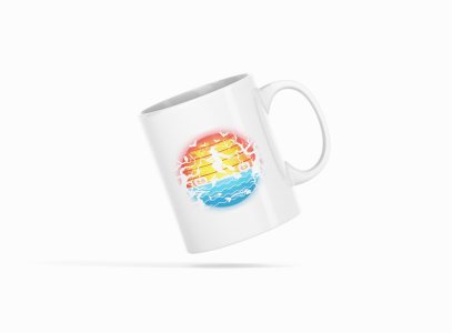 Halloween Scary Illustration -Flying Witch-Halloween Themed Printed Coffee Mugs