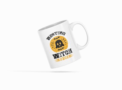 Resting Witch Face-Halloween Themed Printed Coffee Mugs