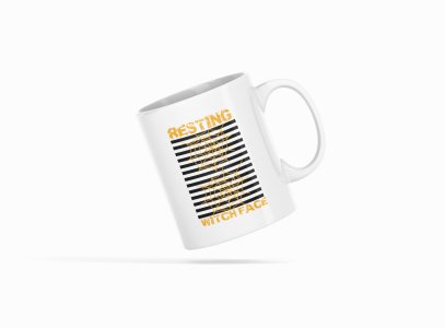 Resting Witch Face-Spider web-Halloween Themed Printed Coffee Mugs