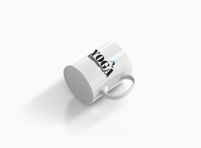Yoga Text In Black - Printed Coffee Mugs For Yoga Lovers