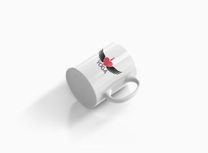 I love yoga with wings - Printed Coffee Mugs For Yoga Lovers