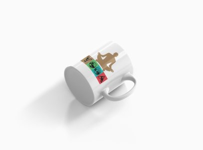 Yoga Text (BG Colourfull ) - Printed Coffee Mugs For Yoga Lovers