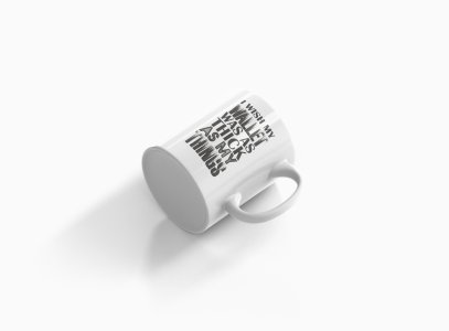 I Wish My Wallet Text In Black - Printed Coffee Mugs For Yoga Lovers