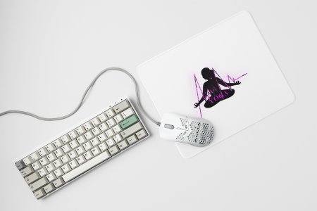 Yoga, curved lines - yoga themed mousepads