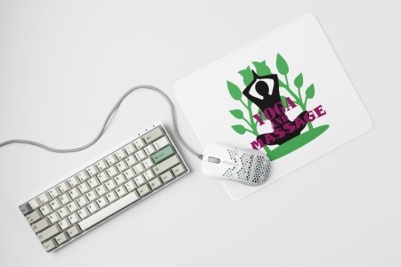 Yoga and massage - yoga themed mousepads