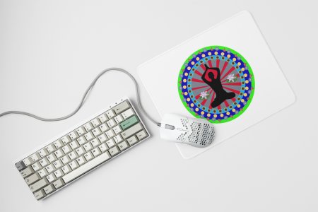 Surrounded dots - yoga themed mousepads