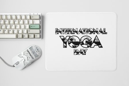 Yoga day, Images in alphabet - yoga themed mousepads