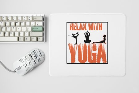 Relax with yoga - yoga themed mousepads