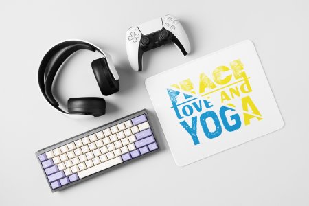 Peace and love - yoga themed mousepads
