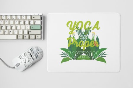 Action - yoga themed mousepads