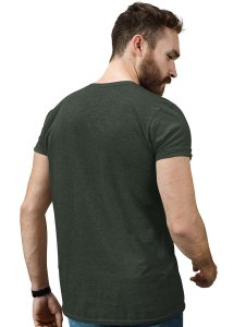 The Royal Eagle Green Round Neck Cotton Half Sleeved T-Shirt with Printed Graphics