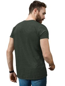 The Power Of Karma Green Round Neck Cotton Half Sleeved T-Shirt with Printed Graphics