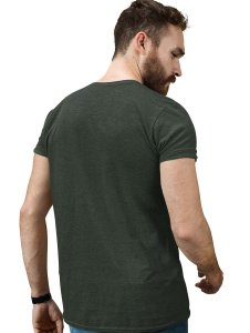 The Karma Green Round Neck Cotton Half Sleeved T-Shirt with Printed Graphics