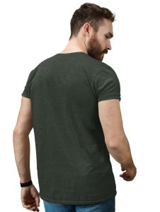 The Knight Green Round Neck Cotton Half Sleeved T-Shirt with Printed Graphics
