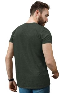 Rock Accident Green Round Neck Cotton Half Sleeved T-Shirt with Printed Graphics